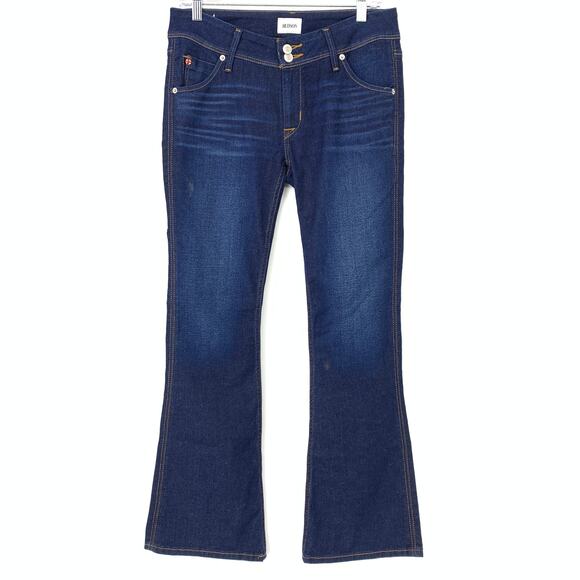 Hudson Jeans Women's Sz 27 Collin Mid-Rise Bootcut Denim Blue Jeans Flap Pockets